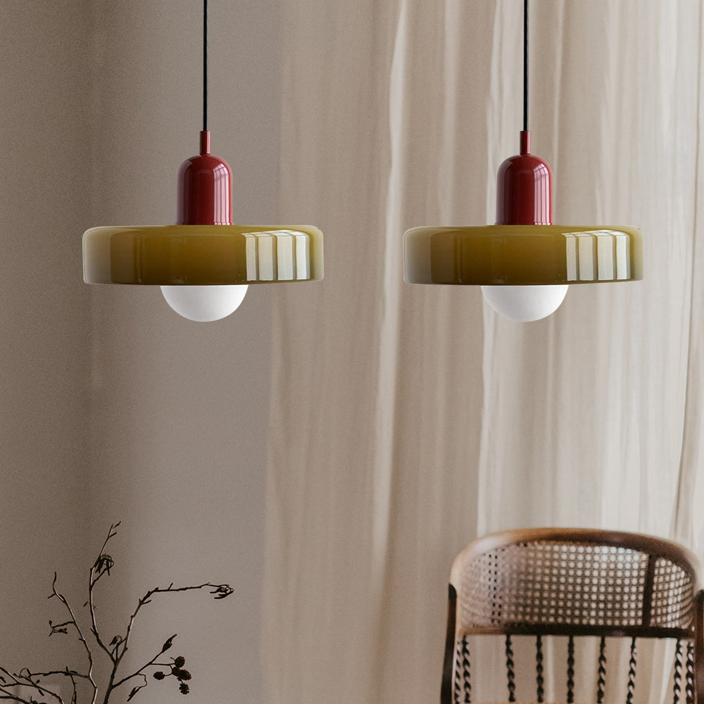Moderne Dubbele Hanglamp van Glas met G9 Fitting voor Eettafel en Woonkamer - Zwart, 35 cm Diameter, Sfeervolle Verlichting 0