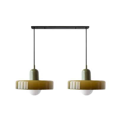 Moderne Dubbele Hanglamp van Glas met G9 Fitting voor Eettafel en Woonkamer - Zwart, 35 cm Diameter, Sfeervolle Verlichting 1