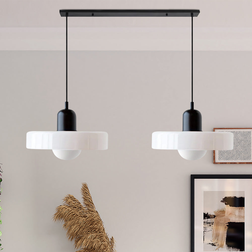 Moderne Dubbele Hanglamp van Glas met G9 Fitting voor Eettafel en Woonkamer - Zwart, 35 cm Diameter, Sfeervolle Verlichting 15