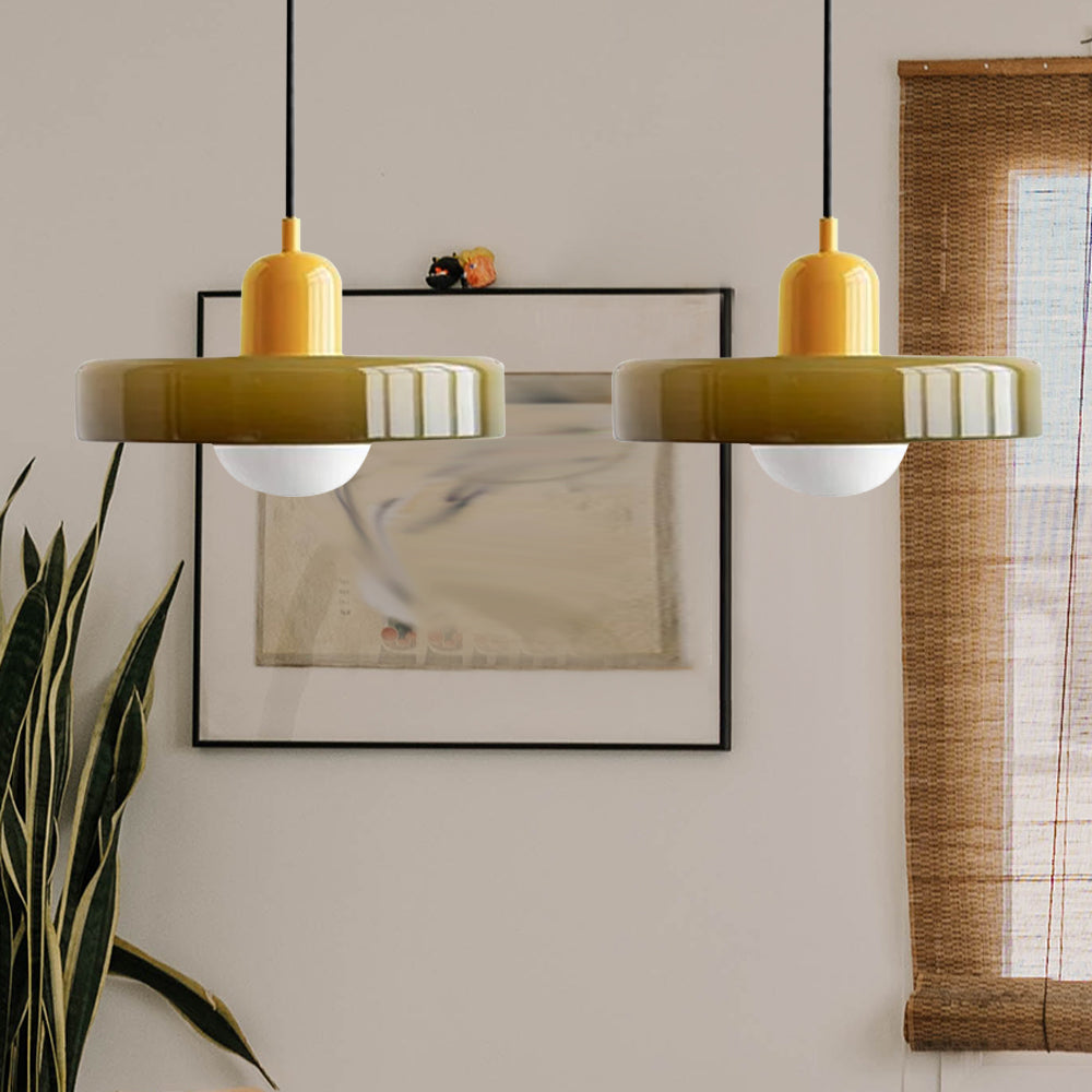 Moderne Dubbele Hanglamp van Glas met G9 Fitting voor Eettafel en Woonkamer - Zwart, 35 cm Diameter, Sfeervolle Verlichting 24