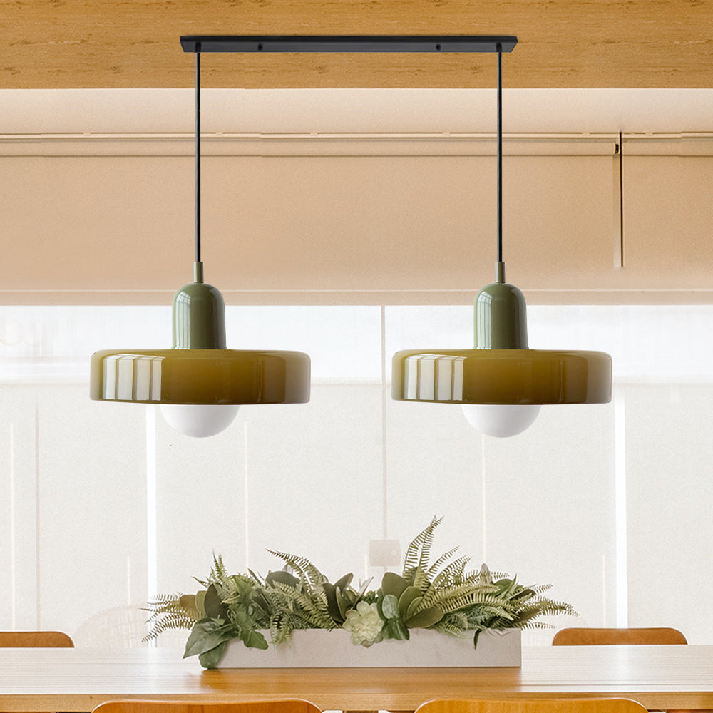 Moderne Dubbele Hanglamp van Glas met G9 Fitting voor Eettafel en Woonkamer - Zwart, 35 cm Diameter, Sfeervolle Verlichting 3