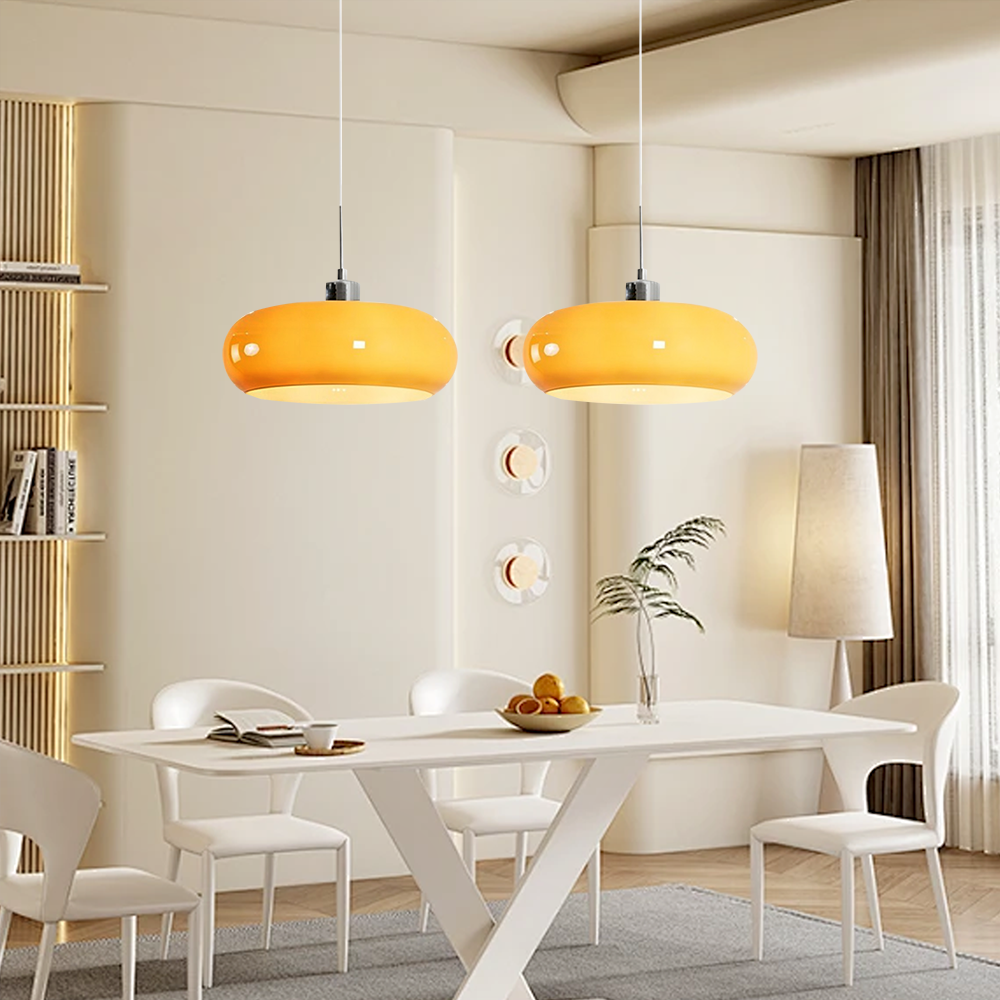 Moderne Glazen Hanglamp voor Eettafel en Woonkamer – Verstelbare Hoogte, Stijlvol Bauhaus Design 1