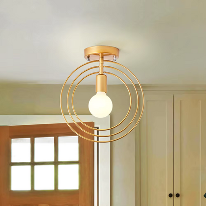 Moderne Gouden Plafondlamp met LED Verlichting – Ringvormige Plafonniere voor Slaapkamer en Gangen 2