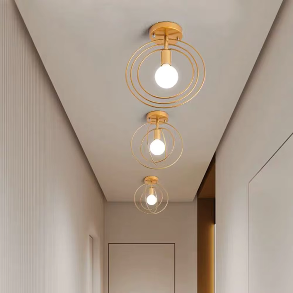Moderne Gouden Plafondlamp met LED Verlichting – Ringvormige Plafonniere voor Slaapkamer en Gangen 4
