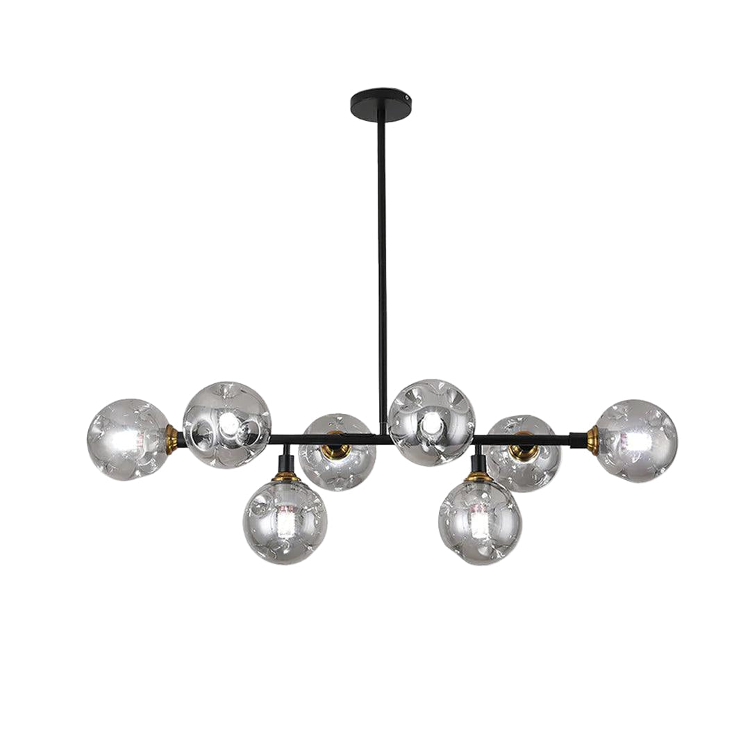 Moderne Hanglamp Zwart met Glazen Kappen voor Eettafel en Woonkamer – Stijlvolle Verlichting voor Elke Ruimte 1