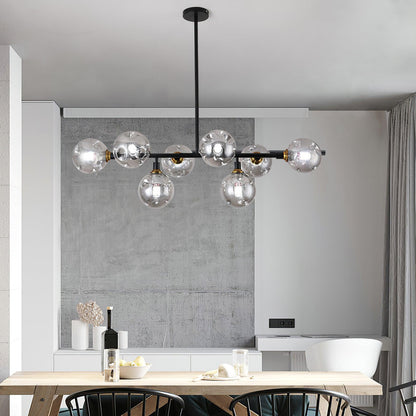 Moderne Hanglamp Zwart met Glazen Kappen voor Eettafel en Woonkamer – Stijlvolle Verlichting voor Elke Ruimte 2
