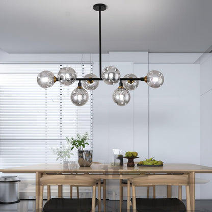 Moderne Hanglamp Zwart met Glazen Kappen voor Eettafel en Woonkamer – Stijlvolle Verlichting voor Elke Ruimte 6