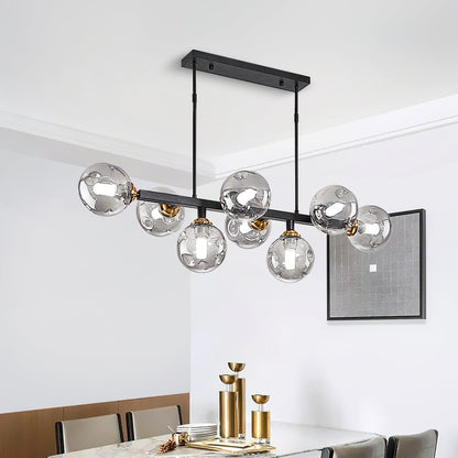 Moderne Hanglamp Zwart met Glazen Kappen voor Eettafel en Woonkamer – Stijlvolle Verlichting voor Elke Ruimte 8