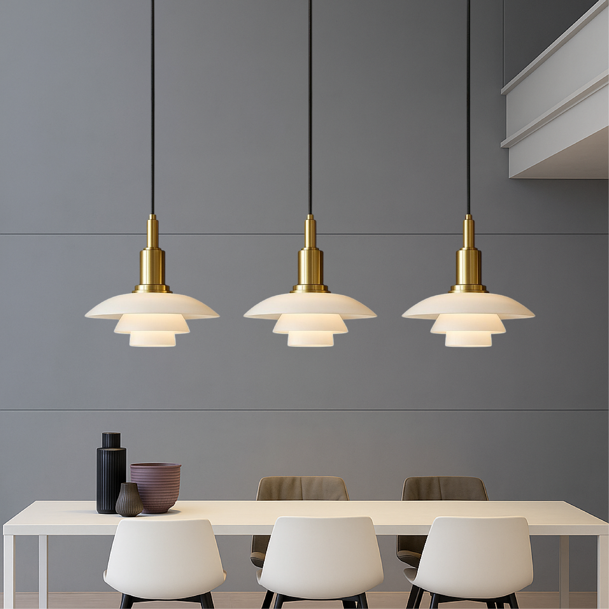 Moderne Hanglamp van Glas en Metaal voor Eettafel en Woonkamer – Verstelbare LED Verlichting met Sfeervolle Warmte 2