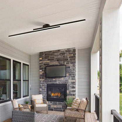 Moderne LED Plafondlamp Zwart met Semi-Inbouw Design voor Slaapkamer en Woonkamer – Verkrijgbaar in 60 cm, 120 cm en 150 cm 4