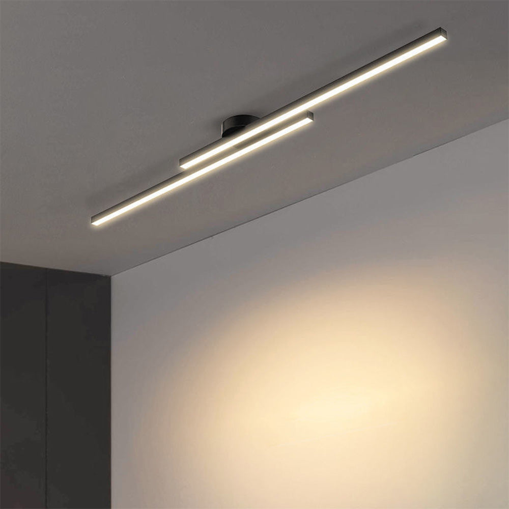 Moderne LED Plafondlamp Zwart met Semi-Inbouw Design voor Slaapkamer en Woonkamer – Verkrijgbaar in 60 cm, 120 cm en 150 cm 6