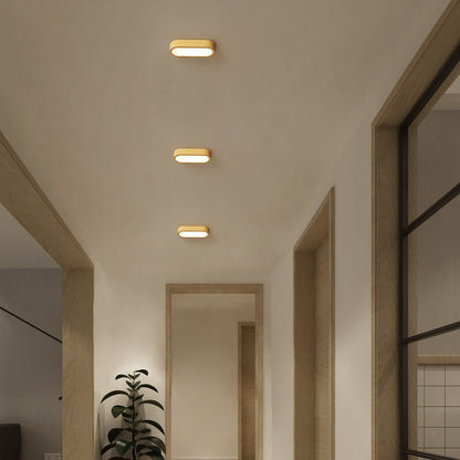 Moderne LED Plafondlamp met Houtnerf Design – Energiezuinige Plafonniere voor Slaapkamer en Woonkamer, 8W, 800 Lumen 2