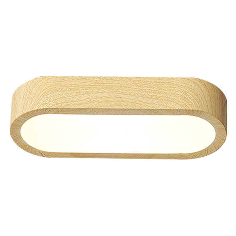 Moderne LED Plafondlamp met Houtnerf Design – Energiezuinige Plafonniere voor Slaapkamer en Woonkamer, 8W, 800 Lumen 8