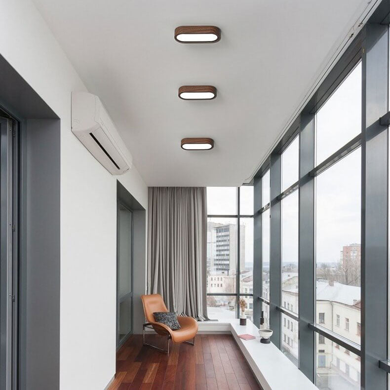 Moderne LED Plafondlamp met Houtnerf Design – Energiezuinige Plafonniere voor Slaapkamer en Woonkamer, 8W, 800 Lumen 9