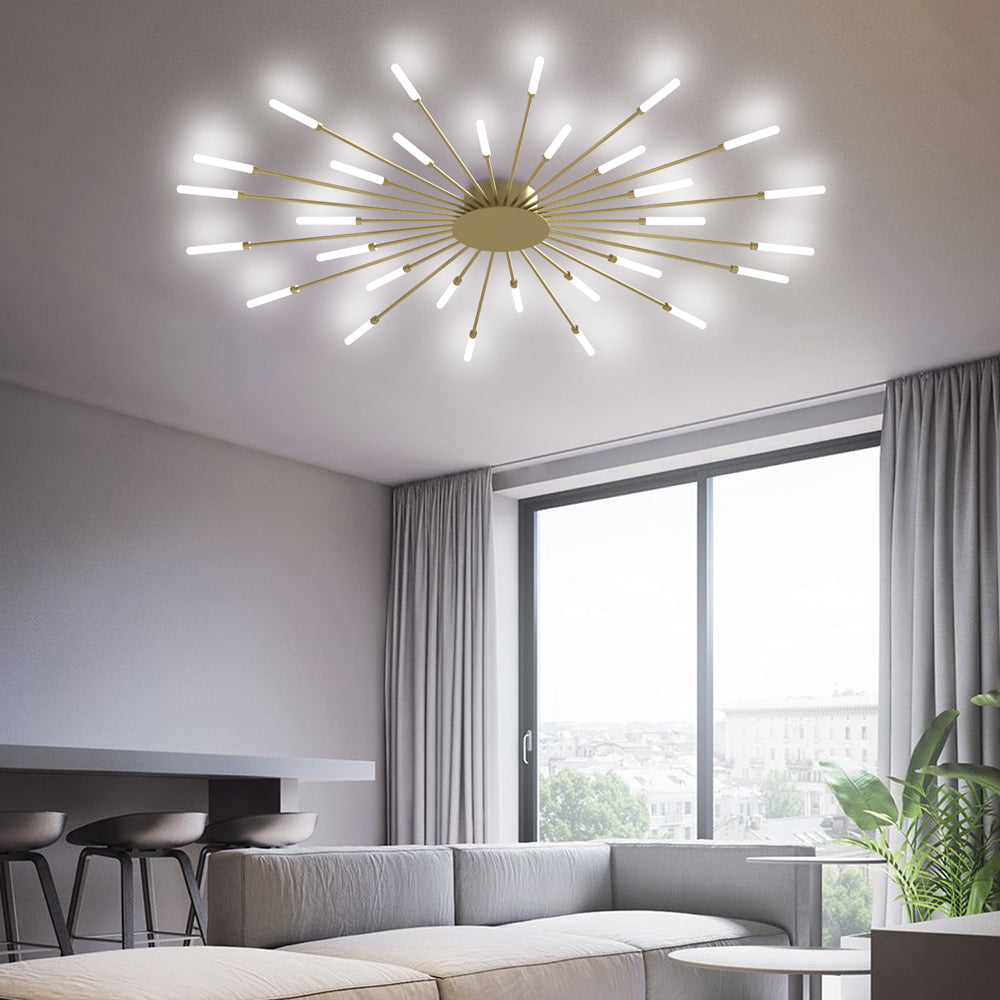 Moderne LED Plafondlamp met Spoetnik Ontwerp – 360 Graden Verlichting voor Hoge Plafonds 2