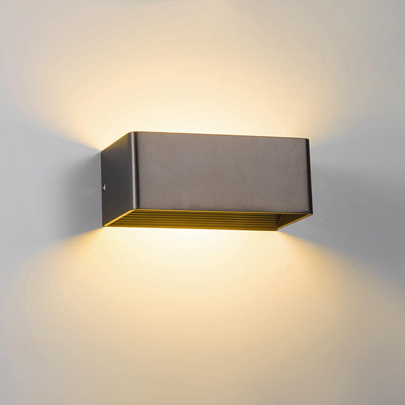 Moderne LED Wandlamp Zwart met Dubbele Lichtprojectie voor Hal en Slaapkamer - Compacte Muurlamp voor Sfeervolle Verlichting 8