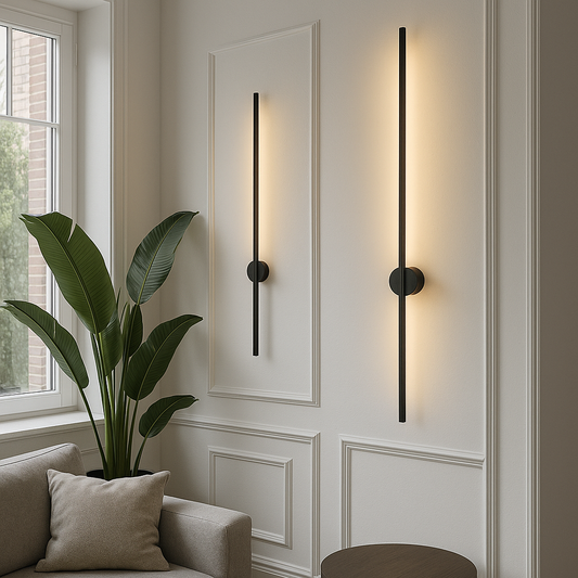 Moderne Lineaire Wandlamp van Ijzer en Acryl met Warm LED Licht – Minimalistisch Design voor Binnengebruik, Verkrijgbaar in Meerdere Maten 0