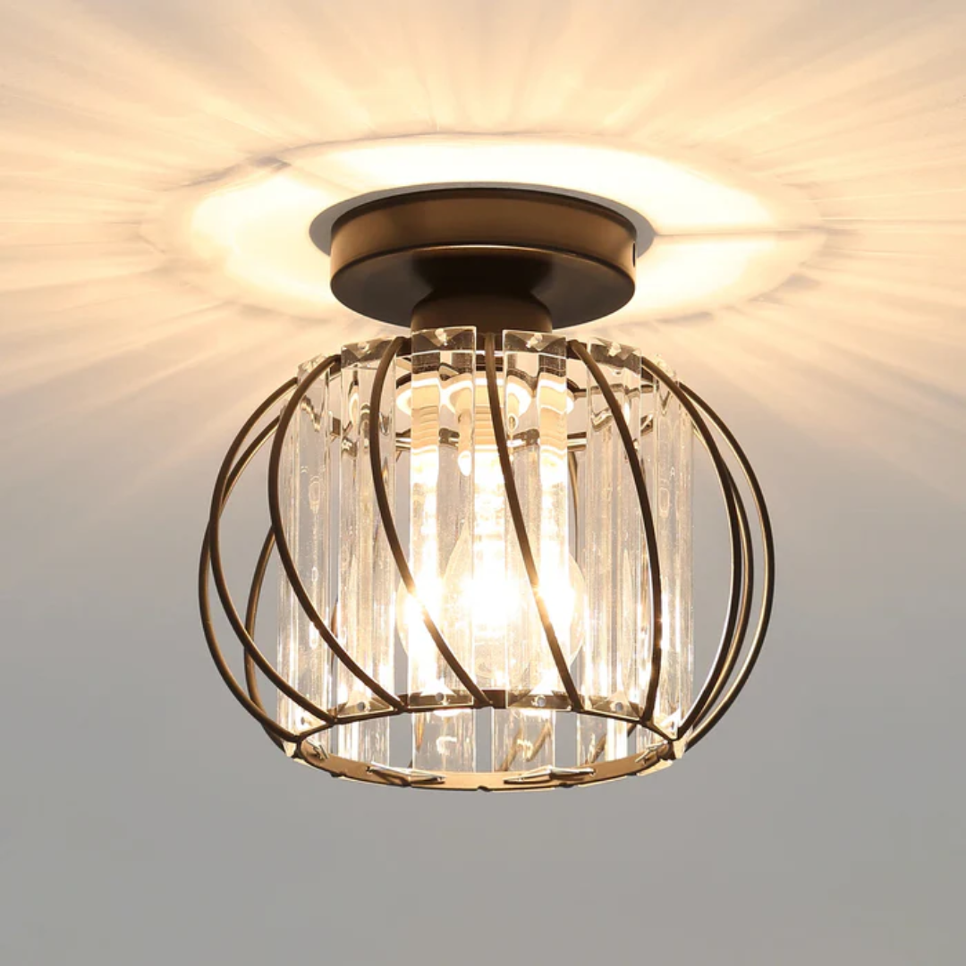 Moderne Plafondlamp Zwart van Glas – Elegante Plafonnière voor Sfeervolle Verlichting in Slaapkamer en Woonkamer 0