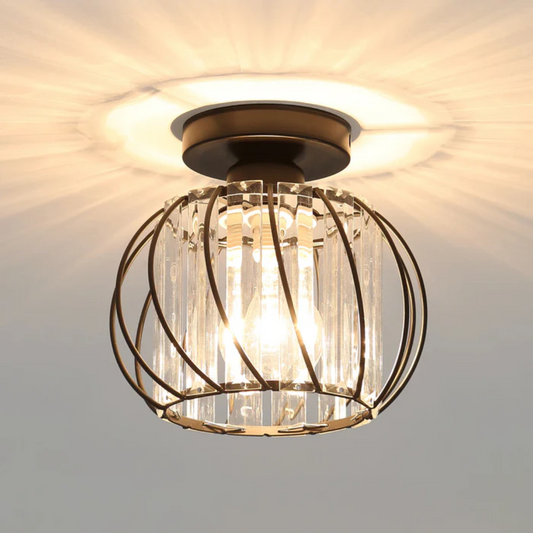 Moderne Plafondlamp Zwart van Glas – Elegante Plafonnière voor Sfeervolle Verlichting in Slaapkamer en Woonkamer 0