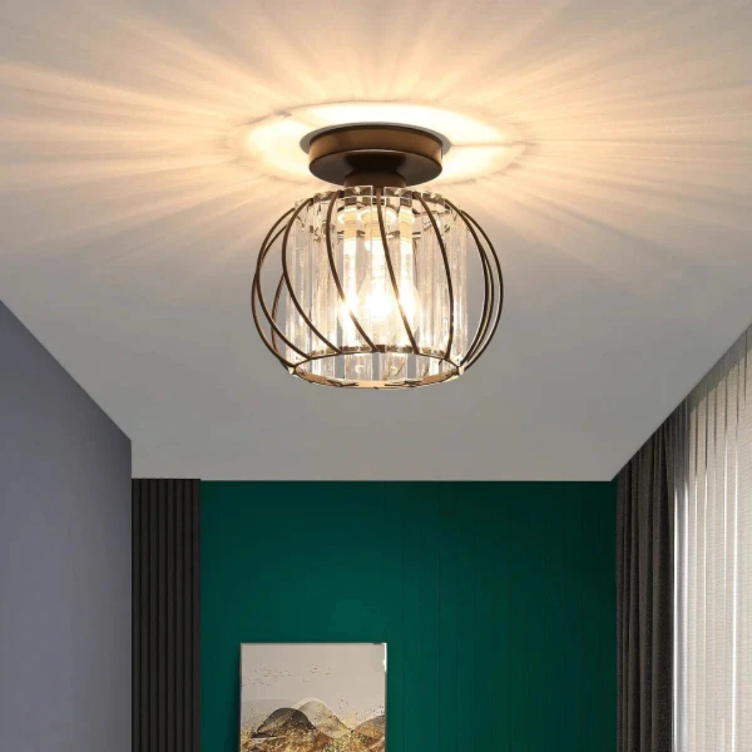 Moderne Plafondlamp Zwart van Glas – Elegante Plafonnière voor Sfeervolle Verlichting in Slaapkamer en Woonkamer 4