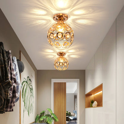 Moderne Ronde LED Plafondlamp met Kristallen Accenten voor Slaapkamer en Woonkamer – Compact 20x20 cm Design 2