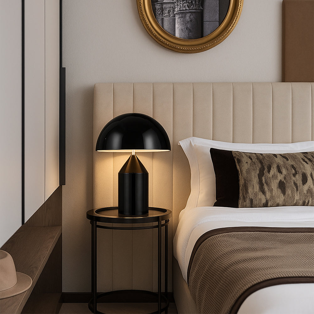 Moderne Tafellamp met Sculpturaal Metaal en Acryl Kap - Warm LED Licht - D35xH52cm voor Elegante Sfeer 6