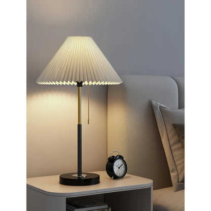 Moderne Tafellamp met Stofenkap en Marmeren Voet - Dimbaar Warm Licht 2800K 8