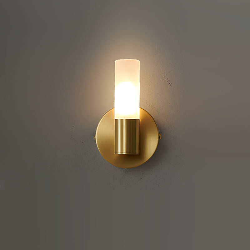 Moderne Wandlamp Goud met Dimbare LED Verlichting en Elegante Glazen Kap voor Binnengebruik 0