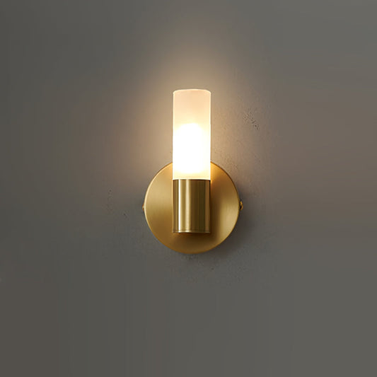 Moderne Wandlamp Goud met Dimbare LED Verlichting en Elegante Glazen Kap voor Binnengebruik 0