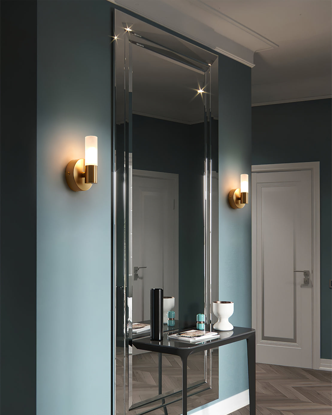 Moderne Wandlamp Goud met Dimbare LED Verlichting en Elegante Glazen Kap voor Binnengebruik 8