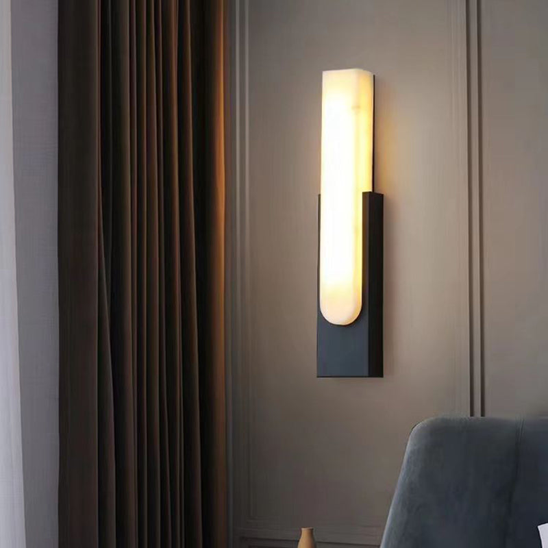 Moderne Wandlamp Goudkleurig met Echt Marmer en LED Verlichting – Minimalistisch Design voor Binnen 1