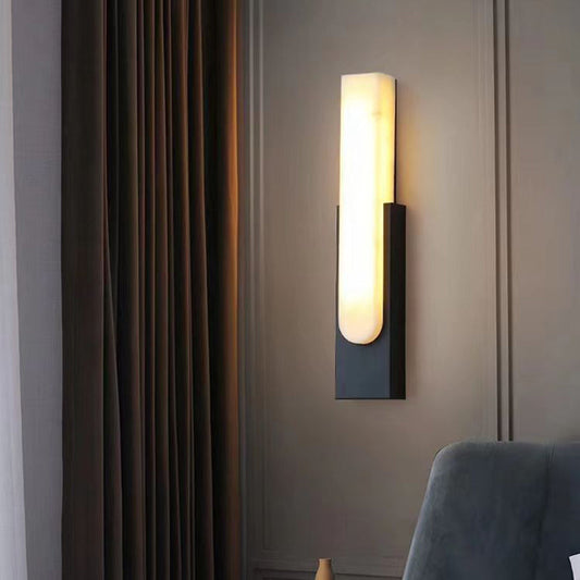 Moderne Wandlamp Goudkleurig met Echt Marmer en LED Verlichting – Minimalistisch Design voor Binnen 1