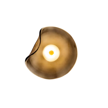 Moderne Wandlamp met Organisch Glazen Kap en LED Verlichting in Amber, Smoke Gray en Paars – Dampbestendig voor Binnengebruik 1