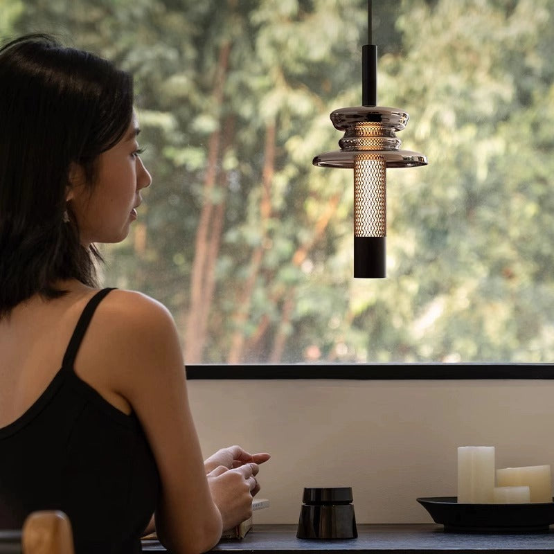 Moderne Zwarte Hanglamp met Geometrisch Ontwerp en Verstelbare Hoogte – LED Verlichting voor Woonkamer en Eetkamer 2