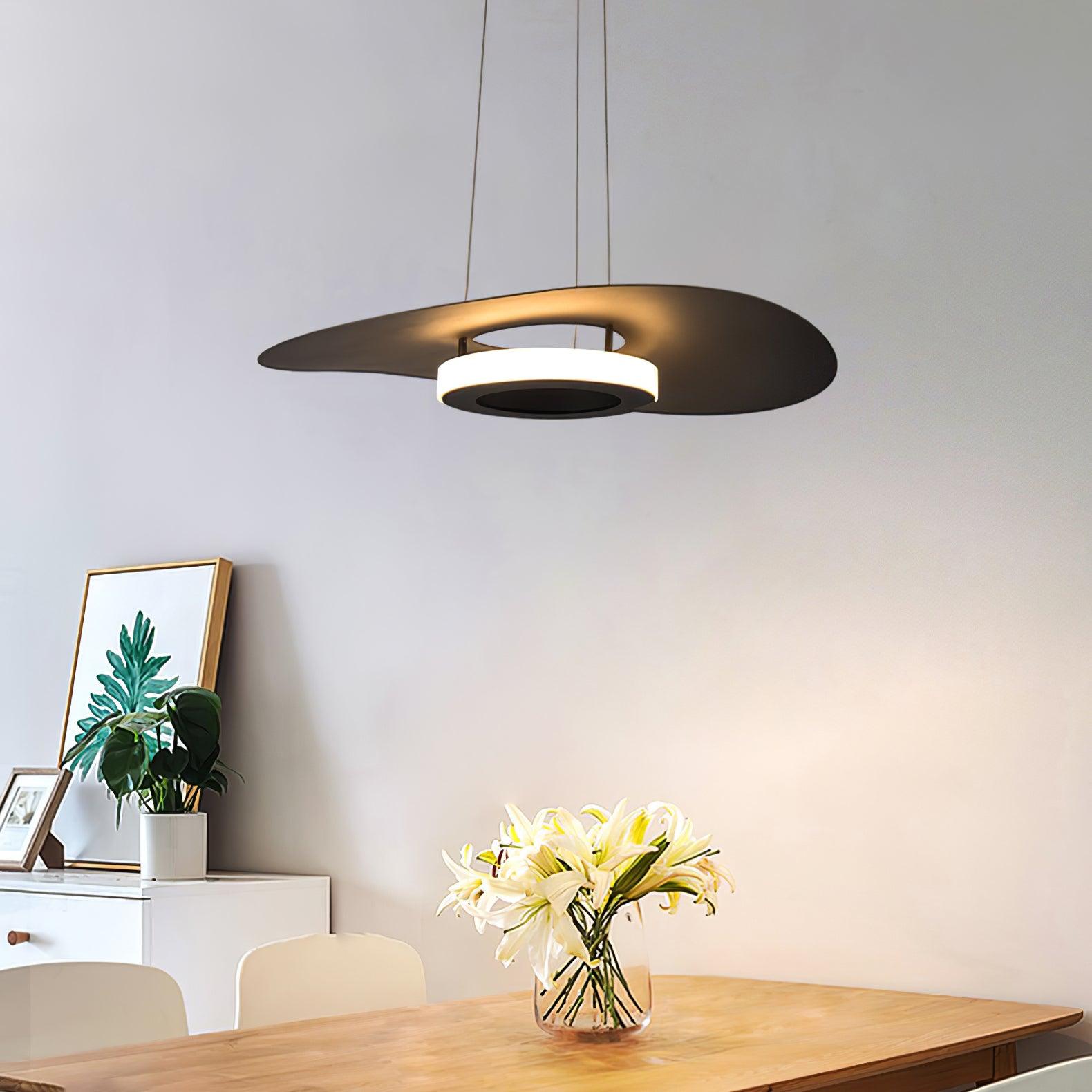 Moderne Zwarte Hanglamp met Verstelbare Hoogte voor Eettafel en Woonkamer – Energiezuinige LED Verlichting in Metaal en Acryl 3