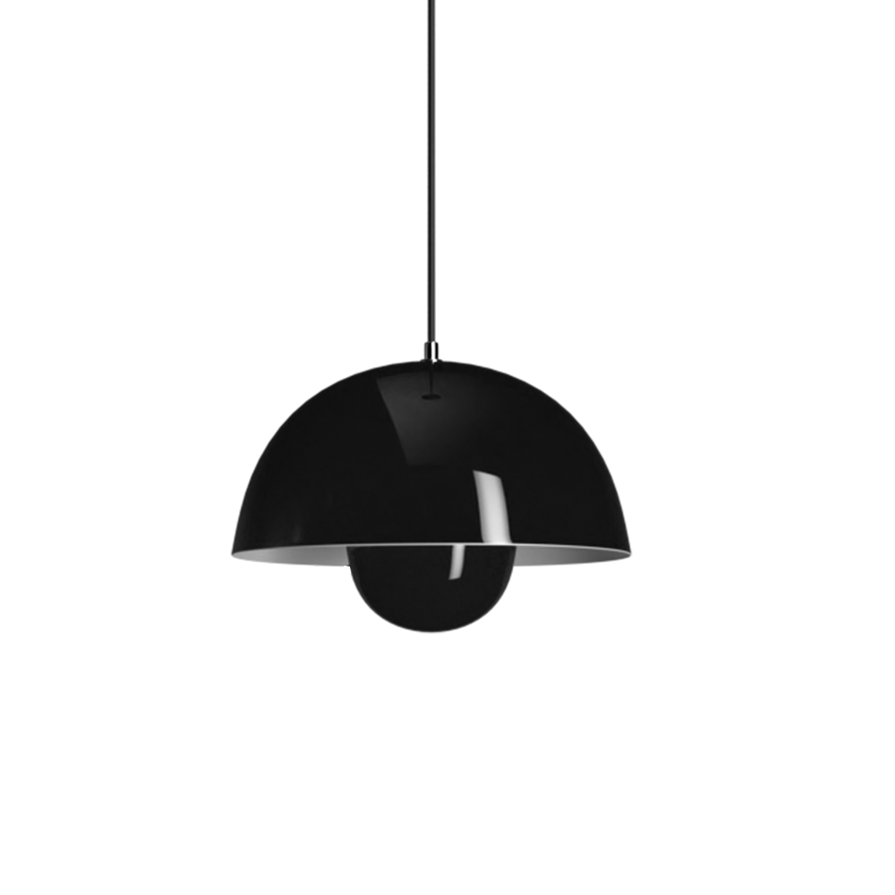 Moderne Zwarte Hanglamp voor Eettafel en Slaapkamer – Stijlvolle Woonkamer Lamp met Bloemknop Design 0