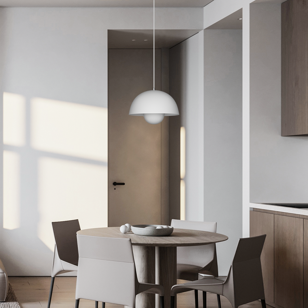 Moderne Zwarte Hanglamp voor Eettafel en Slaapkamer – Stijlvolle Woonkamer Lamp met Bloemknop Design 5