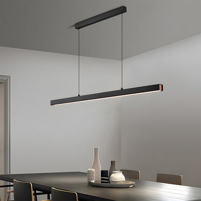 Moderne Zwarte Hanglamp voor Eettafel met Verstelbare Hoogte en LED Verlichting - Industrieel Minimalistisch Design 2