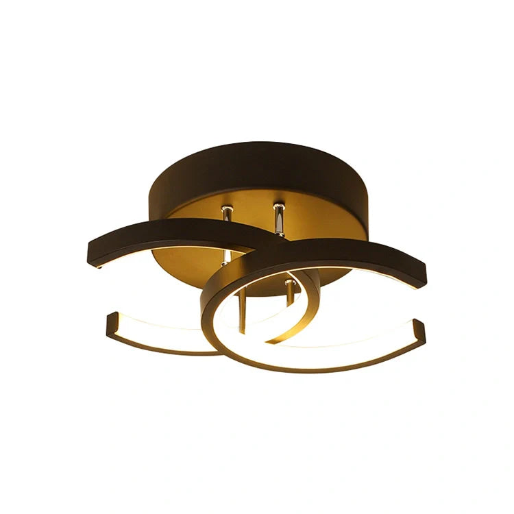 Moderne Zwarte LED Plafondlamp - Energiezuinige Plafonniere voor Woonkamer en Keuken 0
