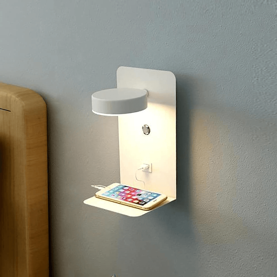 Nachtlamp met 330° Draaibaarheid en USB Oplaadstation – Multifunctioneel Nachtlampje voor Slaapkamer 3