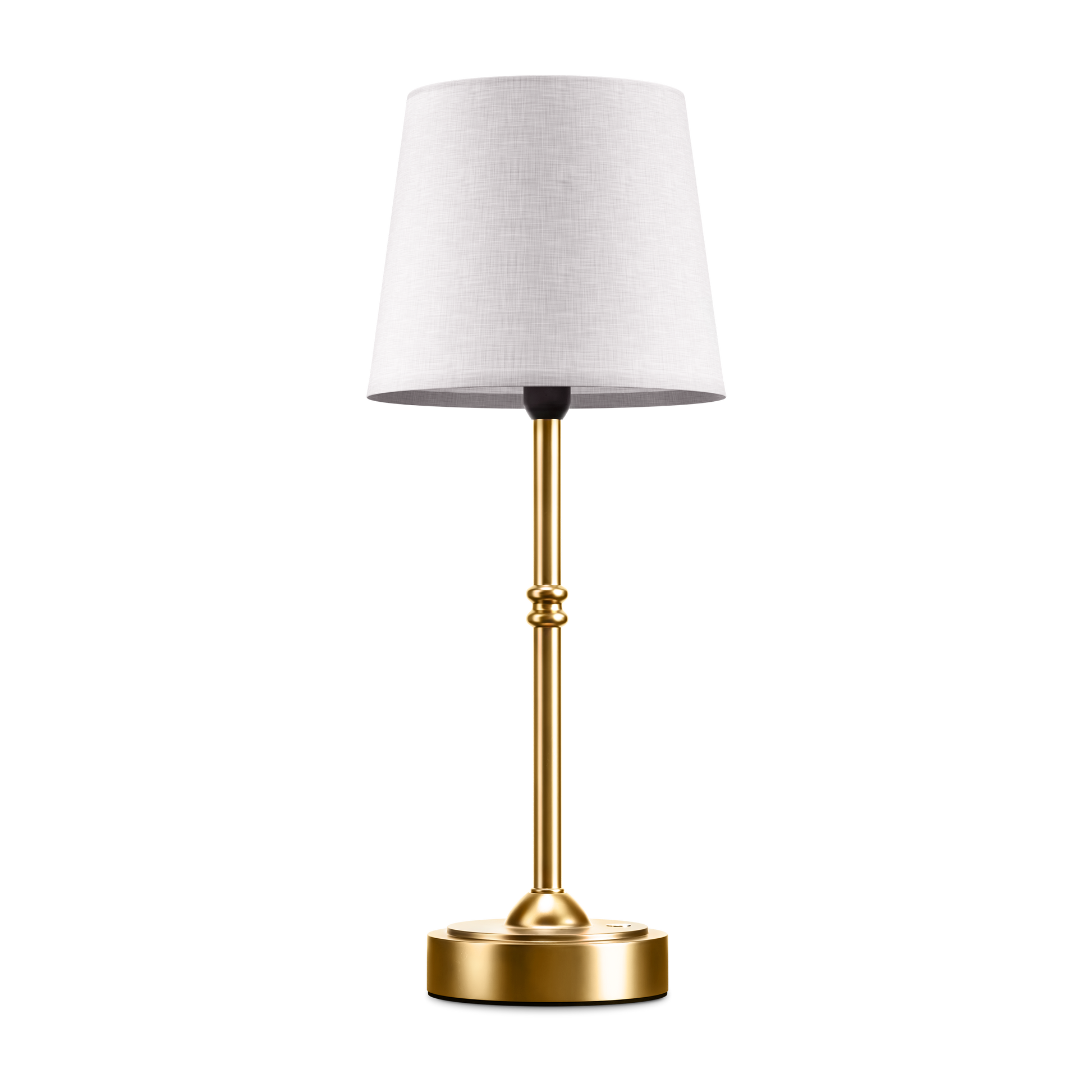 Oplaadbare Draadloze Tafellamp Zwart met Drie Helderheidsinstellingen – Luxe Metalen en Stofafwerking 0