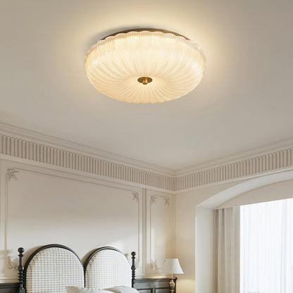 Plafondlamp Ripple Glas 20 cm – Warm Wit Licht voor Slaapkamer en Woonkamer – Energiezuinige LED Plafonniere 5