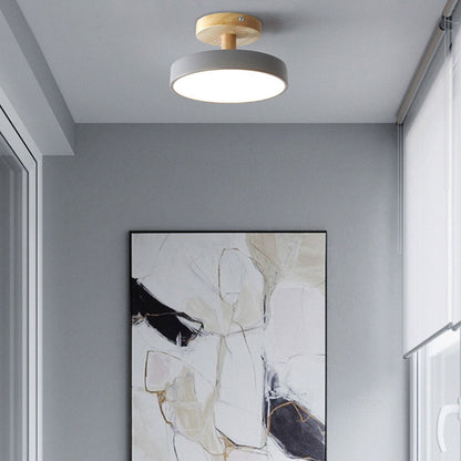 Plafondlamp met Houten Basis en Groene Armatuur – Energiezuinige LED Plafonnière voor Slaapkamer en Kleine Ruimtes 7