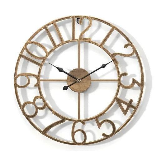 Retro Digitale Wandklok van Metaal met Grote Weergave – Stijlvol en Duidelijk voor Elke Woonkamer 0