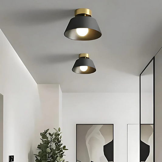 Retro LED Plafondlamp - Energiezuinige Plafonniere voor Woonkamer - Stijlvol Ontwerp met E27 Fitting, 10-15m² Verlichtingsgebied 0