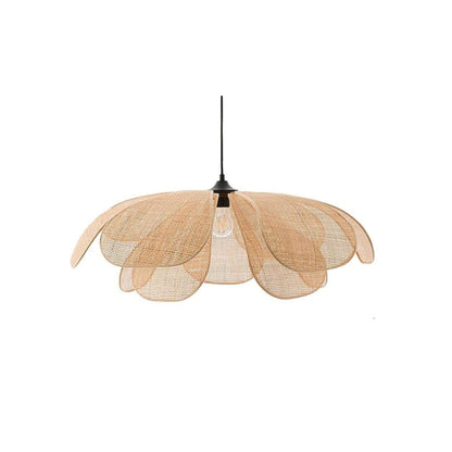Rotan Hanglamp in Bloemvorm – Elegante Woonkamer en Eetkamer Lamp van Natuurlijk Rotan 1