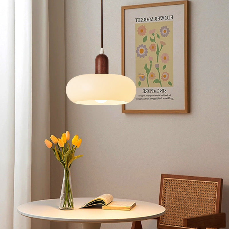 Scandinavische Hanglamp in Crème met Verstelbare Hoogte – Minimalistische Eetkamer Lamp voor Woonkamer en Slaapkamer 0