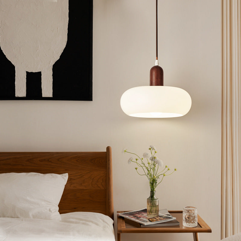 Scandinavische Hanglamp in Crème met Verstelbare Hoogte – Minimalistische Eetkamer Lamp voor Woonkamer en Slaapkamer 1
