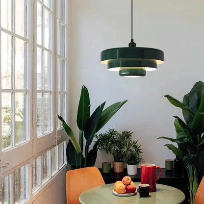 Scandinavische Hanglamp met Middeleeuws Ontwerp voor Eettafel en Woonkamer – Handgemaakt in Groen 1