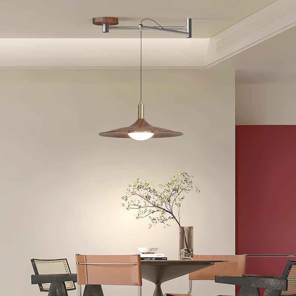 Scandinavische Hanglamp met Verstelbare Zwenkarm en Dimbare LED Verlichting 2